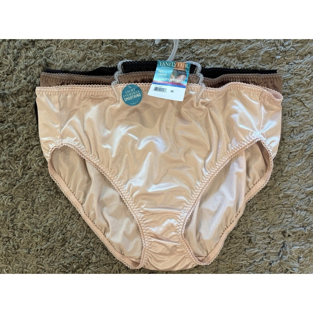 Vanity Fair Radiant Collection Undershapers 3 Pack Hi-Cut Panties 5XL 12 Multi